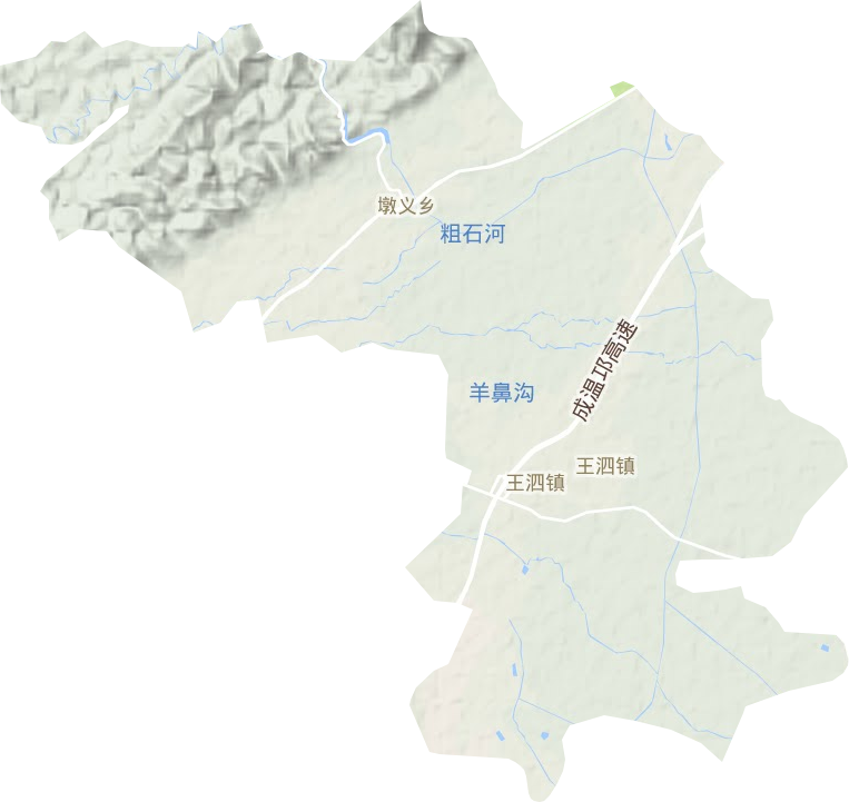 王泗镇地形地图