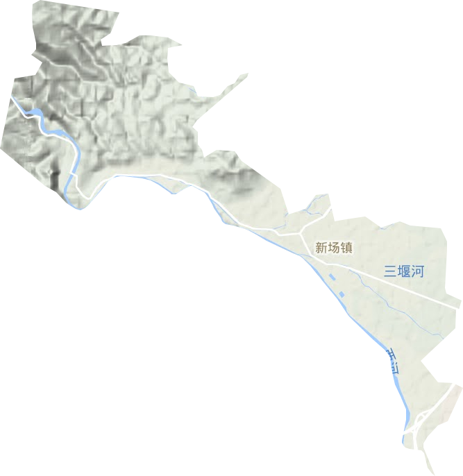 新场镇地形地图