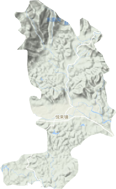 悦来镇地形地图