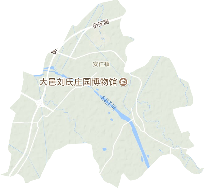 安仁镇地形地图