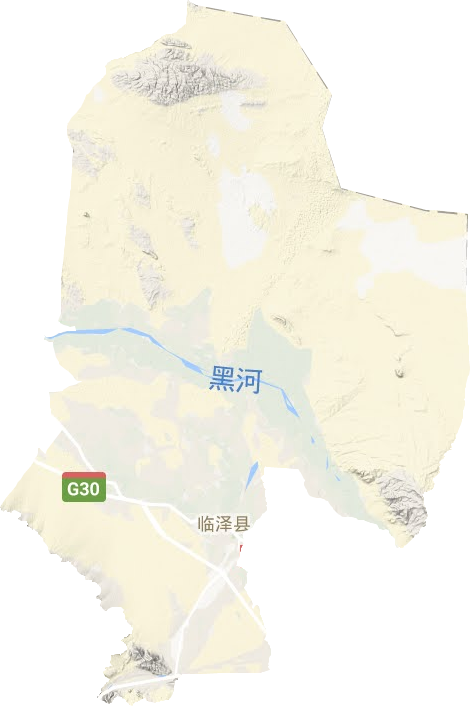 临泽县地形地图