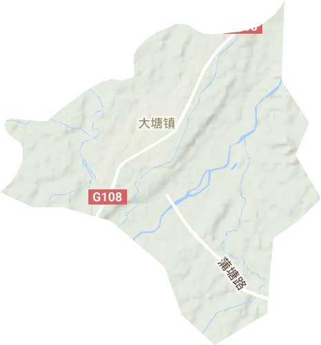 大塘镇地形地图