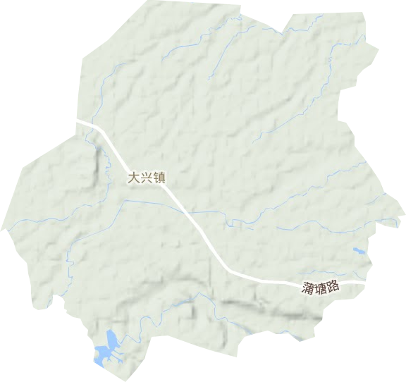 大兴镇地形地图
