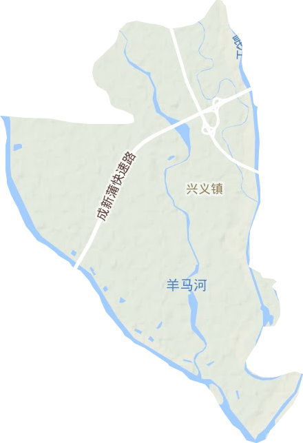兴义镇地形地图