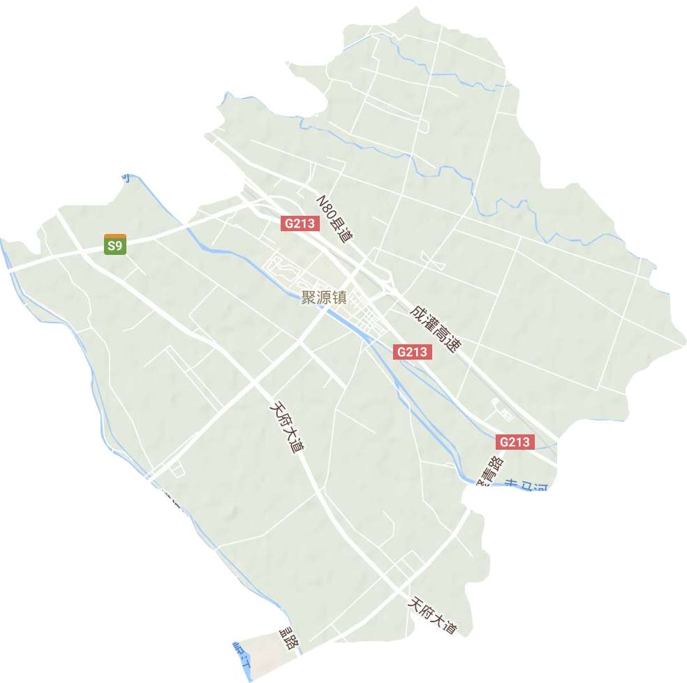 聚源镇地形地图
