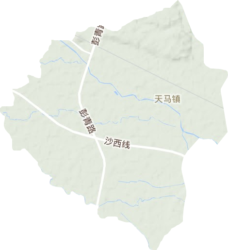 天马镇地形地图