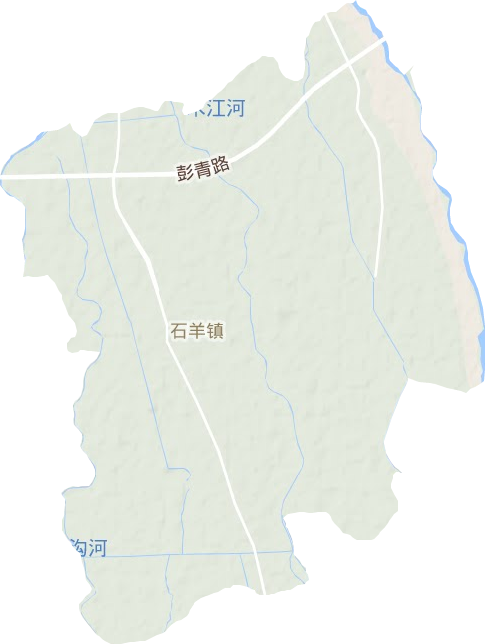 石羊镇地形地图
