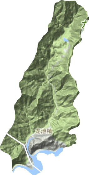 龙池镇地形地图