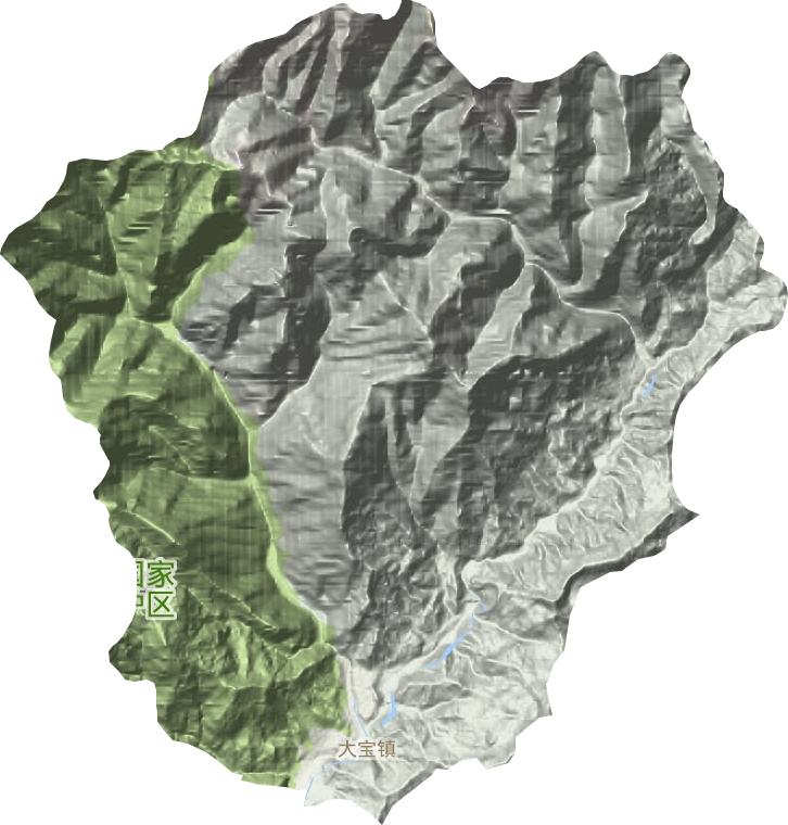 龙门山镇地形地图