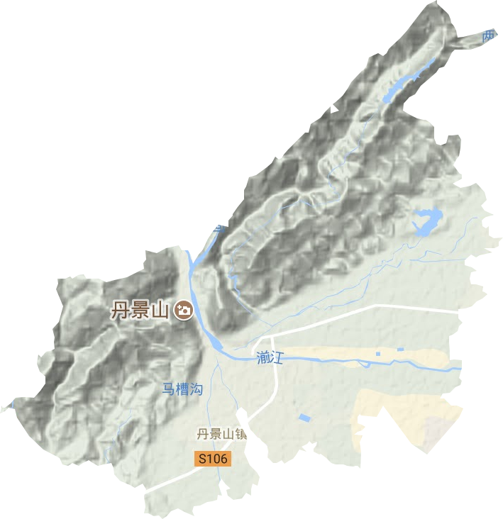 丹景山镇地形地图