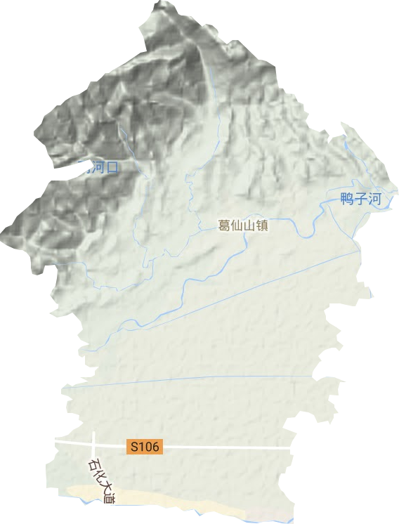 葛仙山镇地形地图