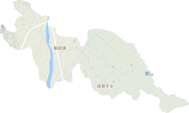 桑园镇地形地图
