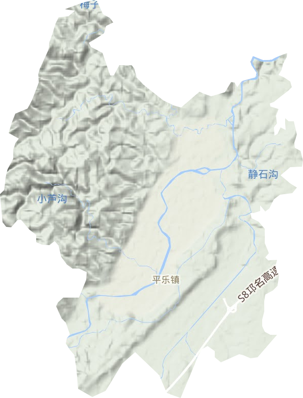 平乐镇地形地图