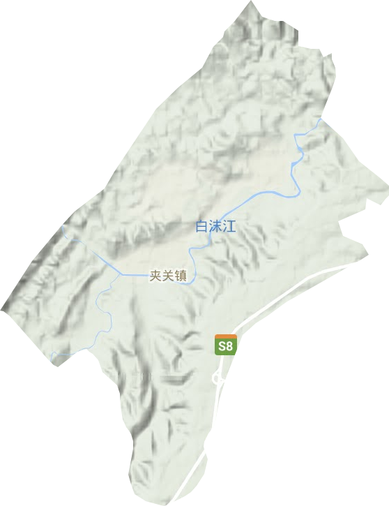 夹关镇地形地图