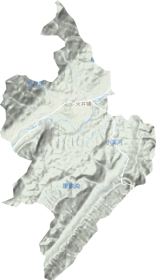 火井镇地形地图