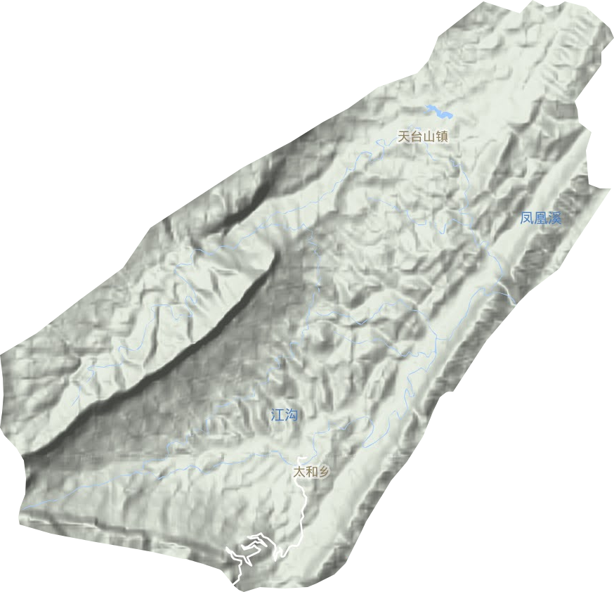 天台山镇地形地图