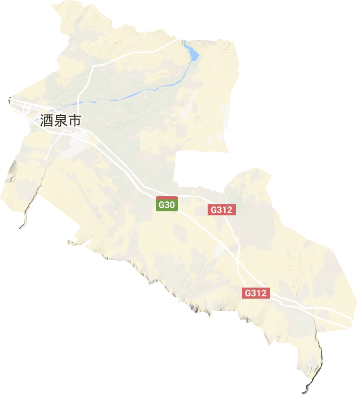 肃州区地形地图