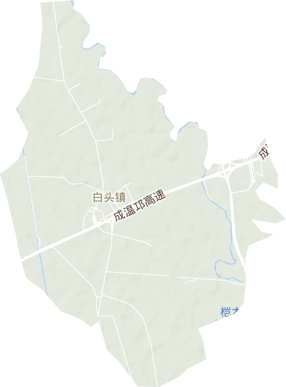 白头镇地形地图