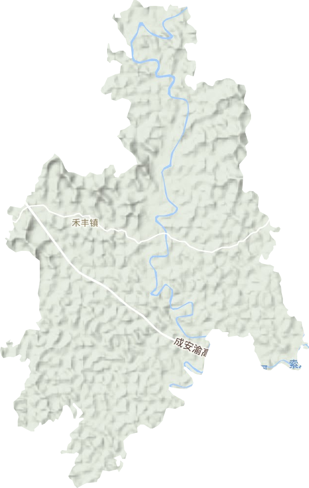 禾丰镇地形地图