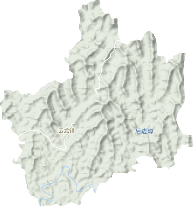 云龙镇地形地图