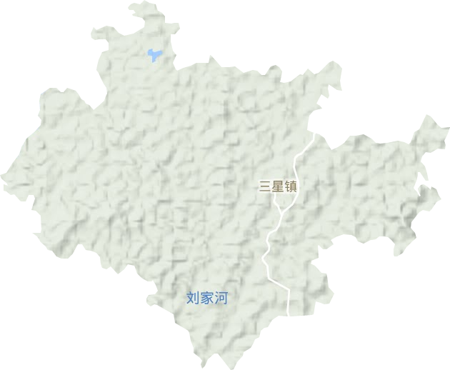 三星镇地形地图