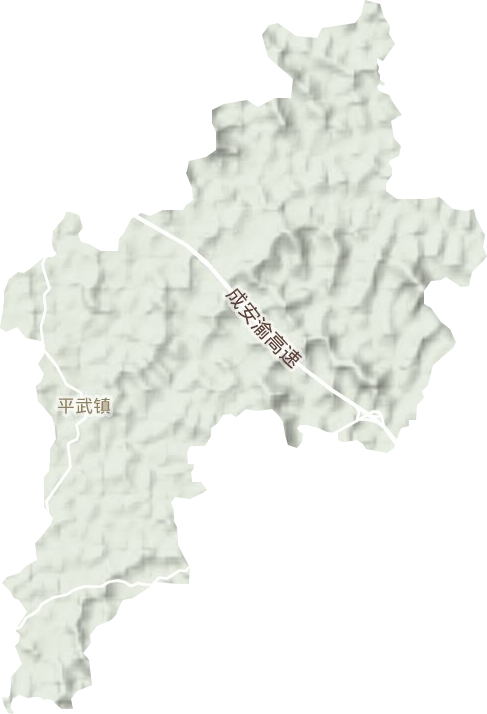 平武镇地形地图