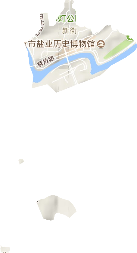 新街街道地形地图