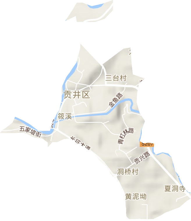 筱溪街道地形地图