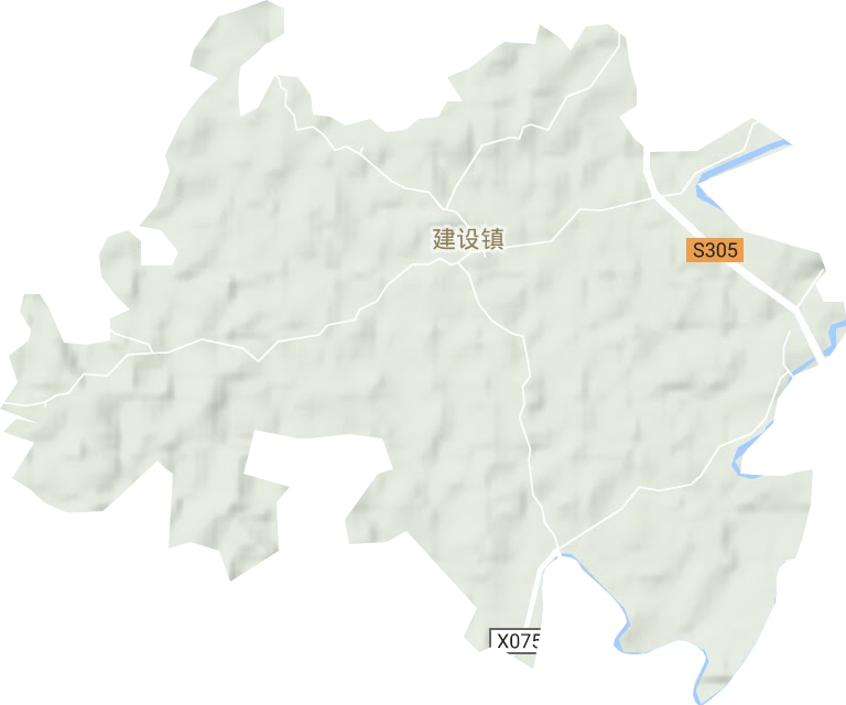 建设镇地形地图