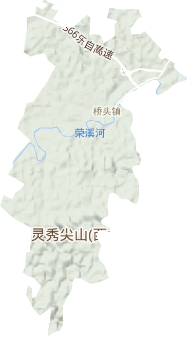 桥头镇地形地图