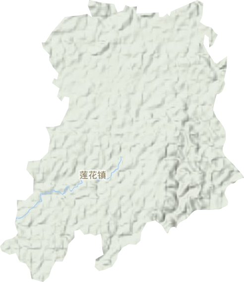 莲花镇地形地图