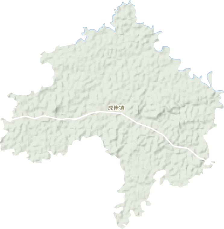 成佳镇地形地图