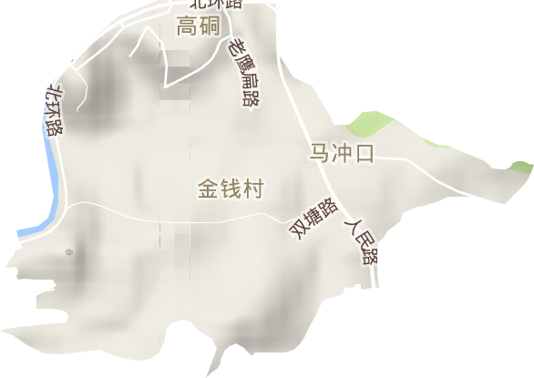 马冲口街道地形地图