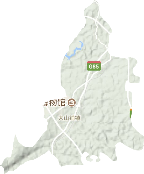 大山铺镇地形地图