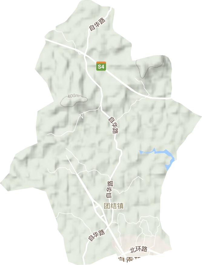 团结镇地形地图
