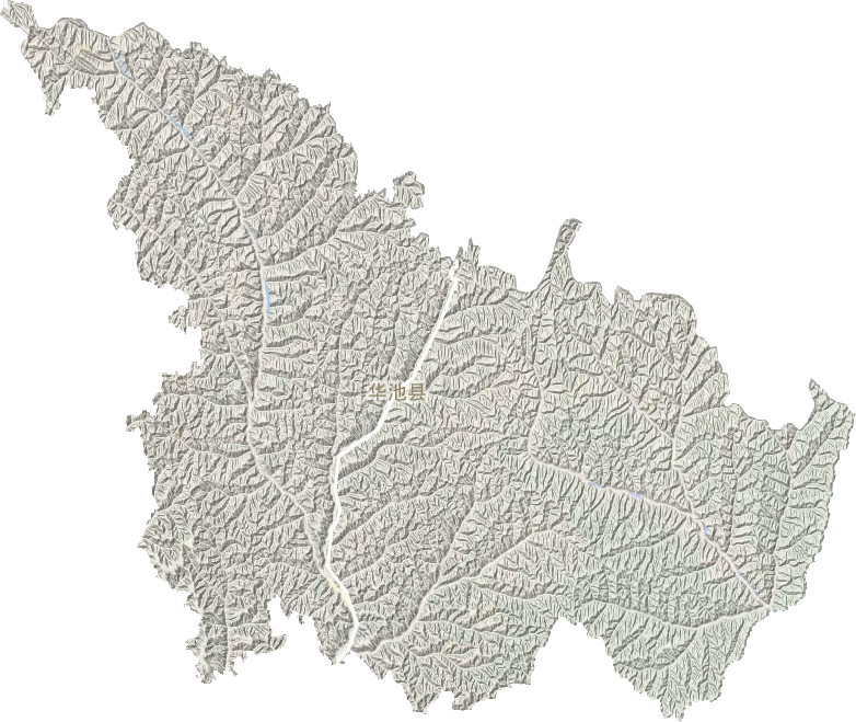 华池县地形地图