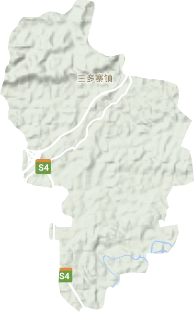 三多寨镇地形地图