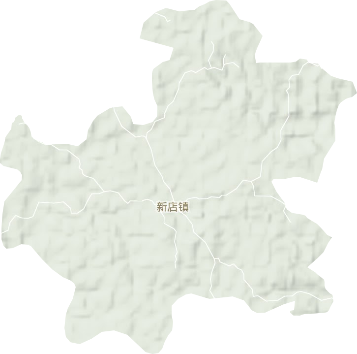 新店镇地形地图