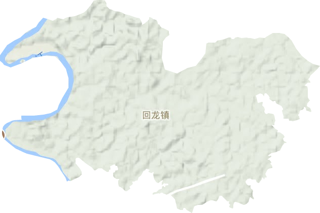 回龙镇地形地图