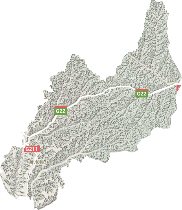 合水县地形地图