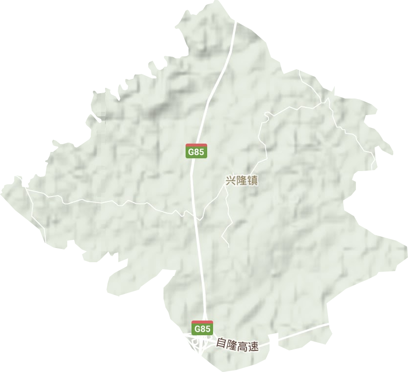 兴隆镇地形地图