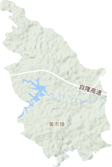 黄市镇地形地图