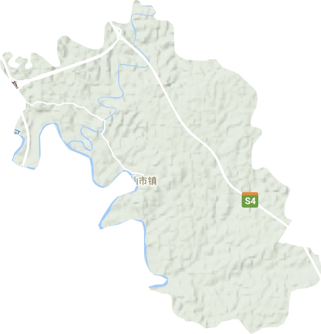 仙市镇地形地图