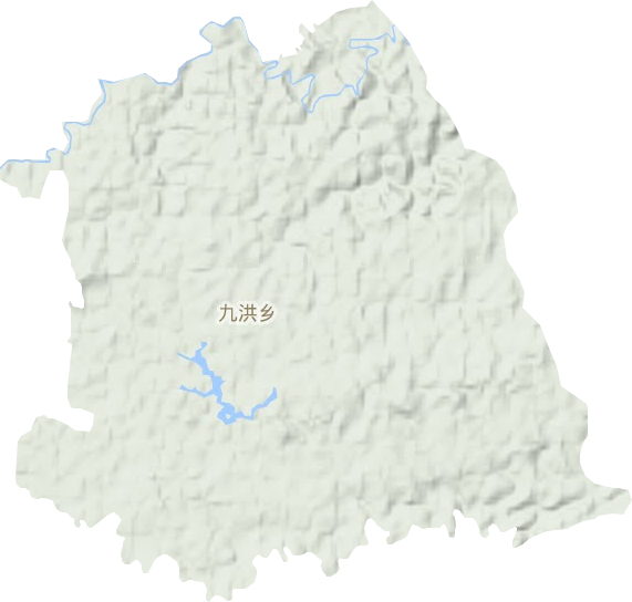 九洪乡地形地图