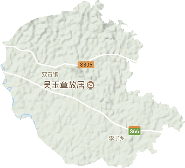 双石镇地形地图