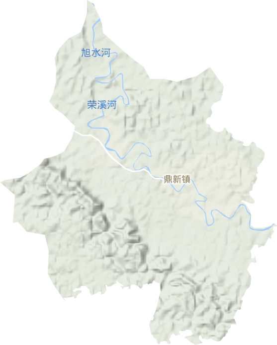 鼎新镇地形地图