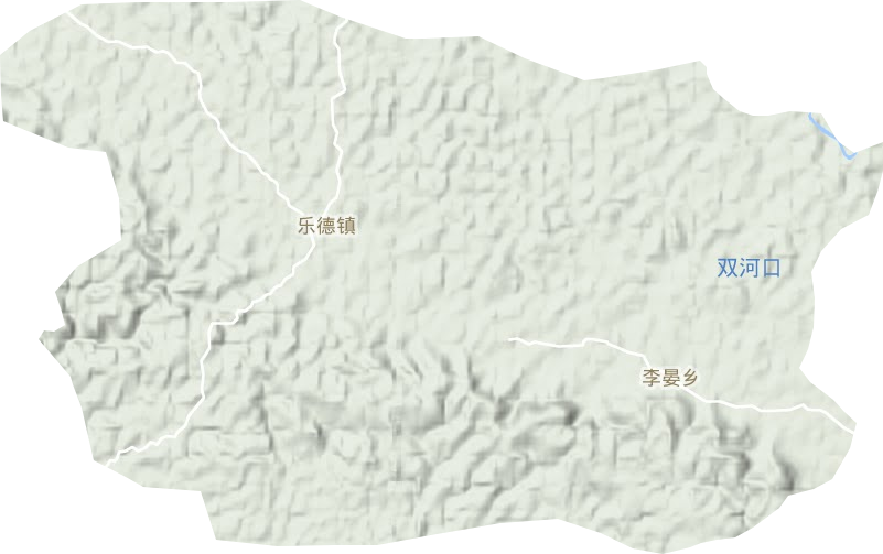 乐德镇地形地图