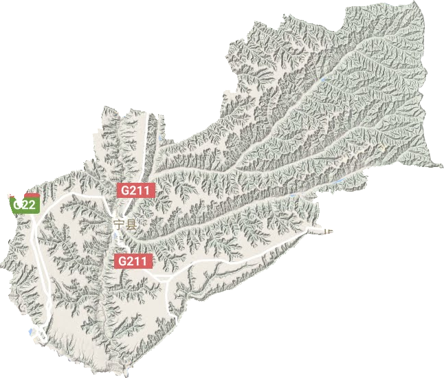 宁县地形地图