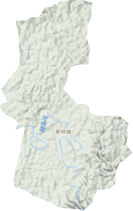 新桥镇地形地图