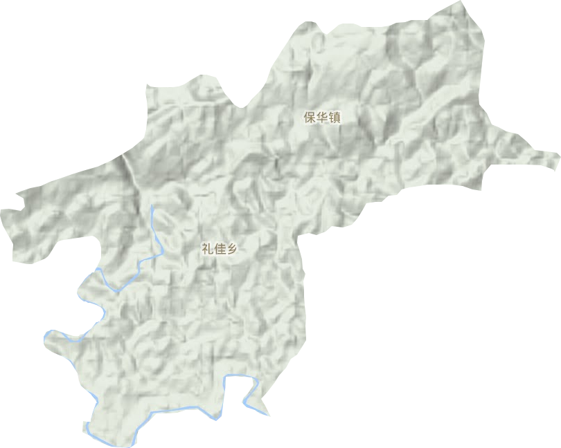 保华镇地形地图